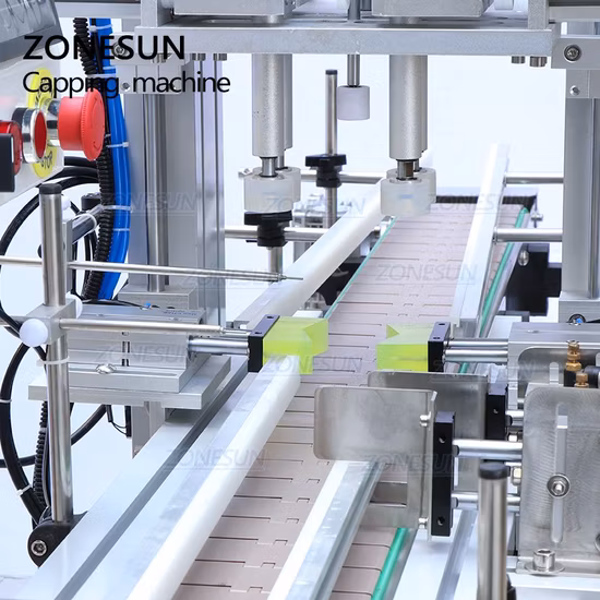 Zonesun Pneumatic Plastic Square Round Glass Bottles Hand Sanitizer Screw Automatic Bottle Capping Machine
