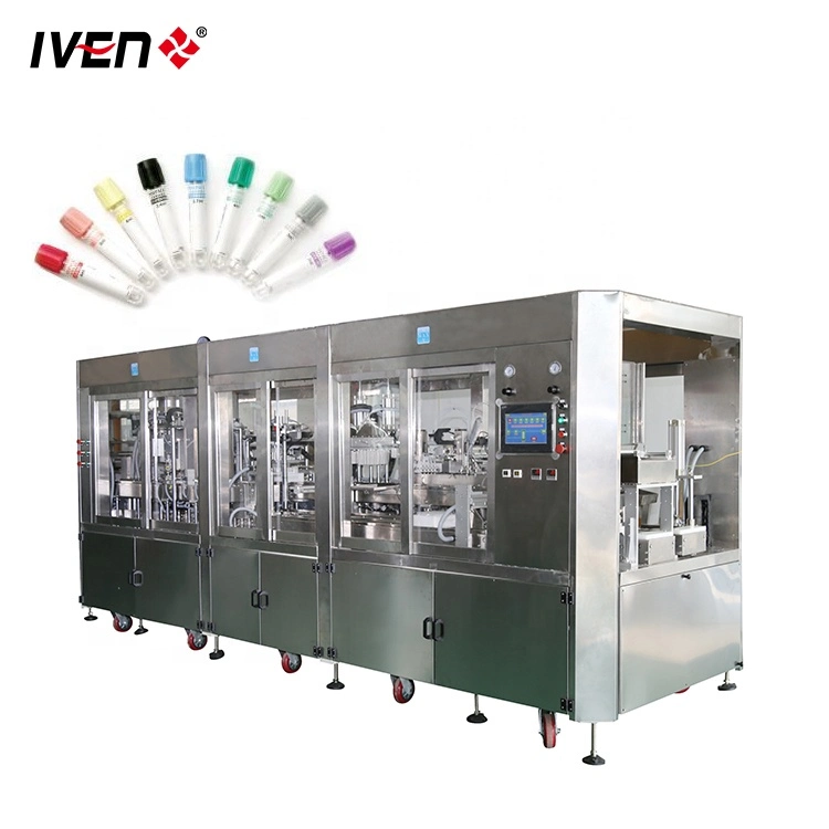 Disposable Sodium Heparin Vacuum Blood Collection Tube Filling Capping Sealing Assembly Machine Blood Collection Tube Equipment Blood Test Tube Turnkey Plant