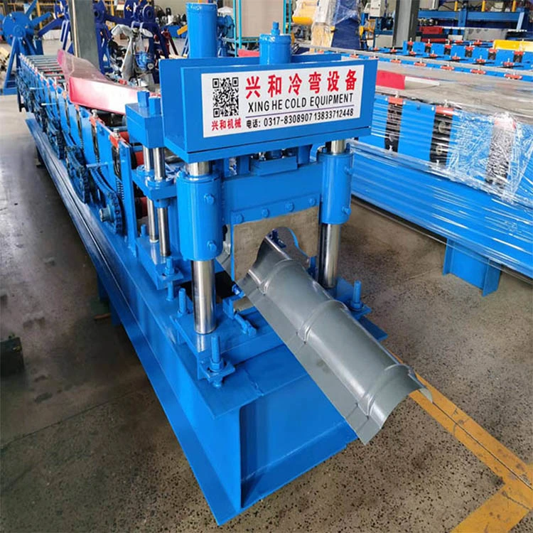 Metal Roof Tile Ridge Cap Colour Coated Tile Roll Former Forming Pressing Making Machine