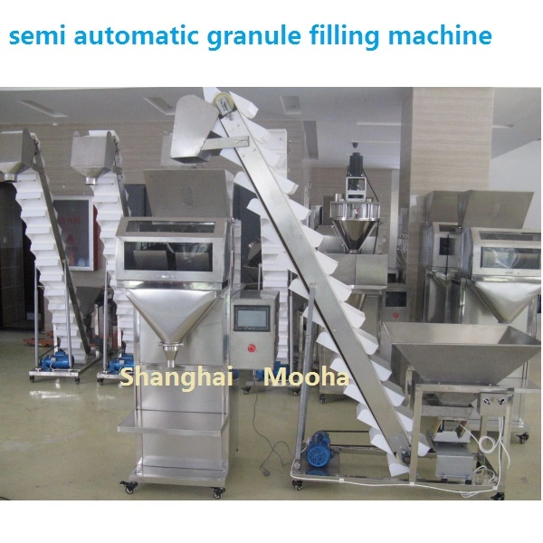 Semi Automatic Granular Tea/Tea Flower Vibrator Filler Net Weight Machine Weigh Filling Packaging Machine